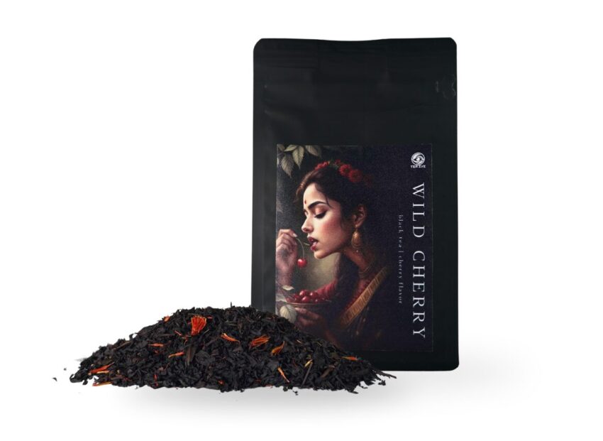 Czarna herbata "Wild Cherry" | Cherry flavor 100g - obrazek 2