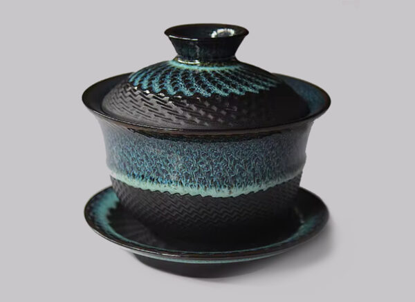 Gaiwan - "Morska skorupa", glina i szkliwo 170ml