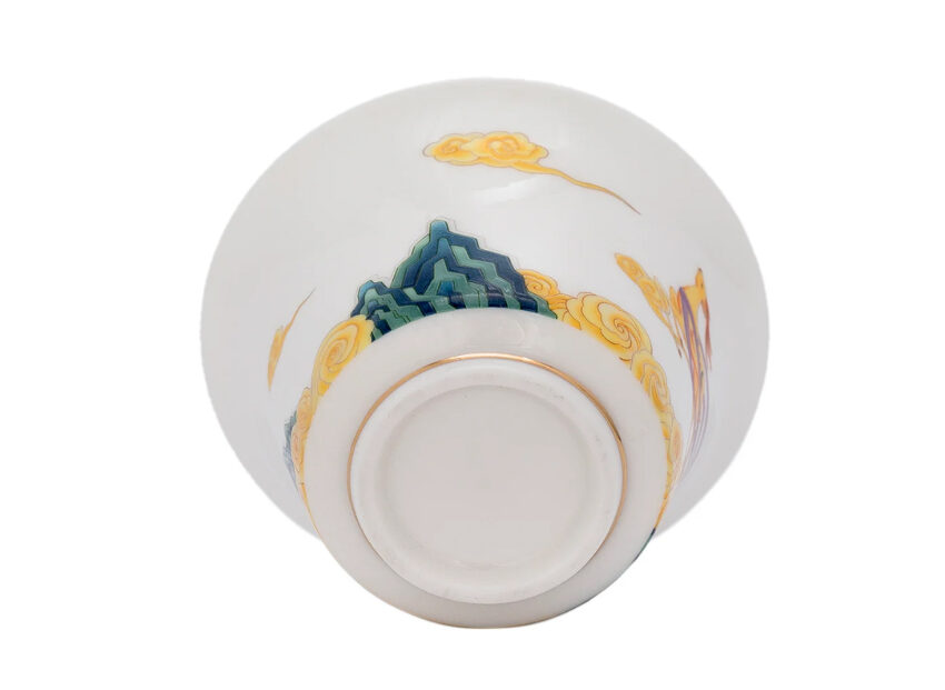 Gaiwan porcelanowy - "Złota antylopa" 150 ml - obrazek 3