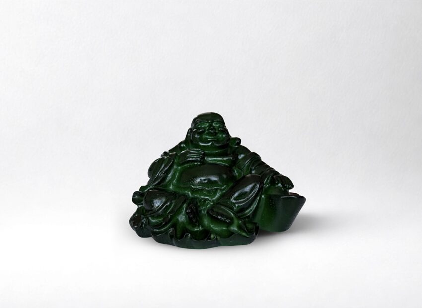 Figurka do herbaty Hotei szmaragdowy