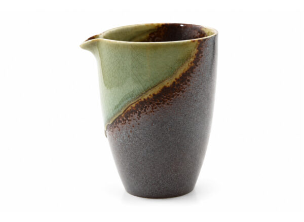 Chahai „Yu Shan” 200 ml – ceramiczny chahai z dekoracyjnym szkliwem i efektem spękań, widok z boku